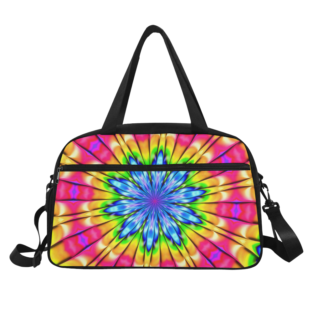 Spring Flowers Awakening Fractal Mandala Abstract Fitness Handbag (Model 1671)