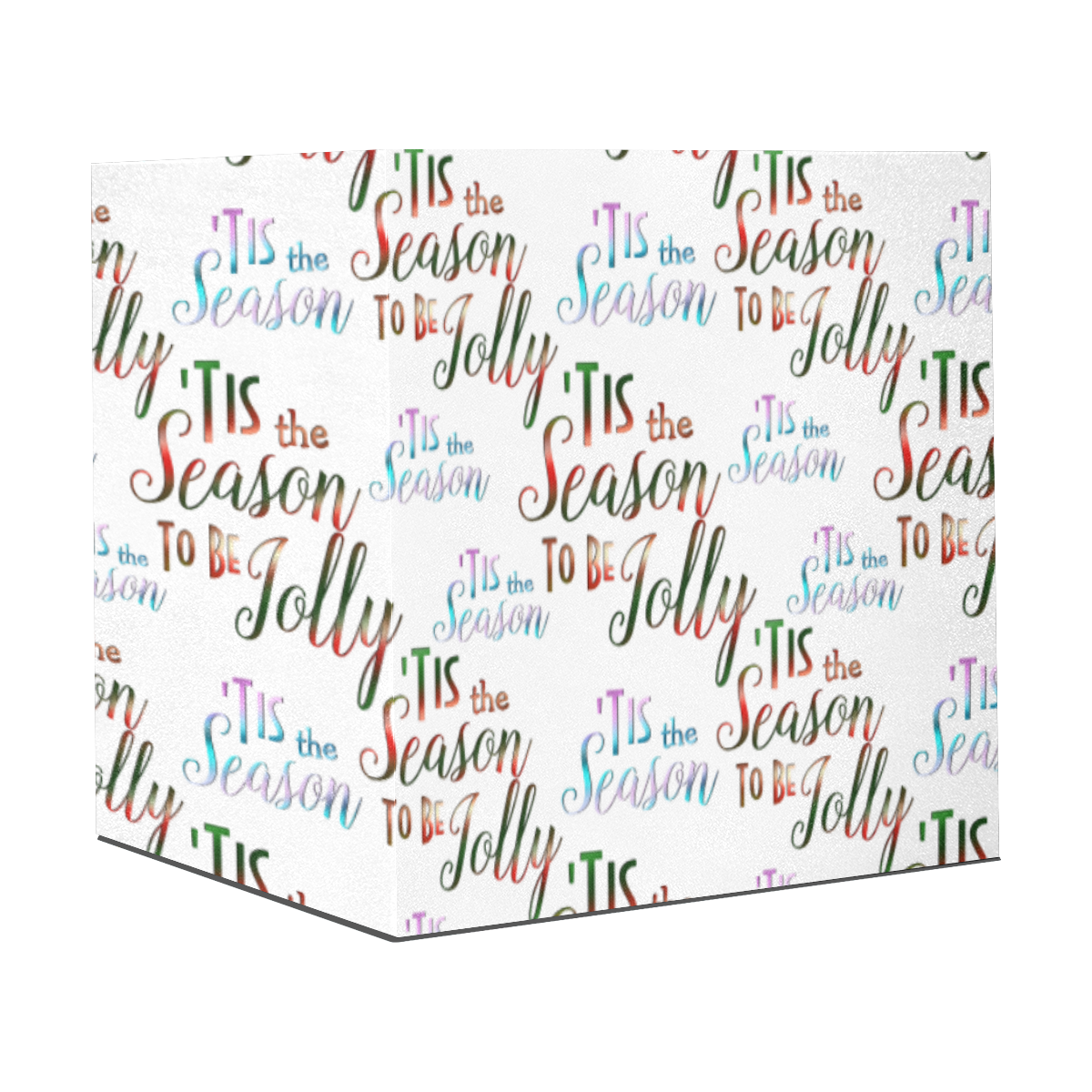 Christmas 'Tis The Season Pattern on White Gift Wrapping Paper 58"x 23" (5 Rolls)