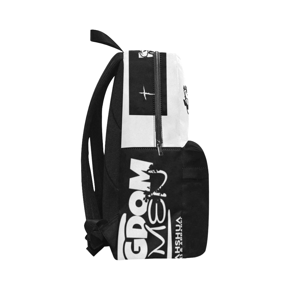 Black/White Unisex Classic Backpack (Model 1673)