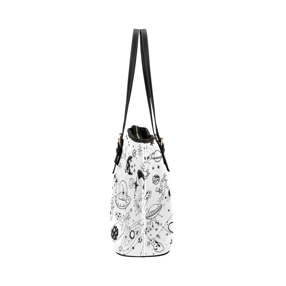Space infinity, by Ivan Venerucci Italian Style Leather Tote Bag/Small (Model 1651)