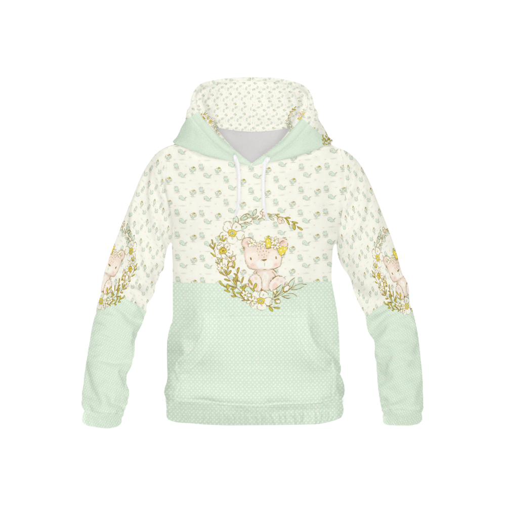 I love my Teddy All Over Print Hoodie for Kid (USA Size) (Model H13)