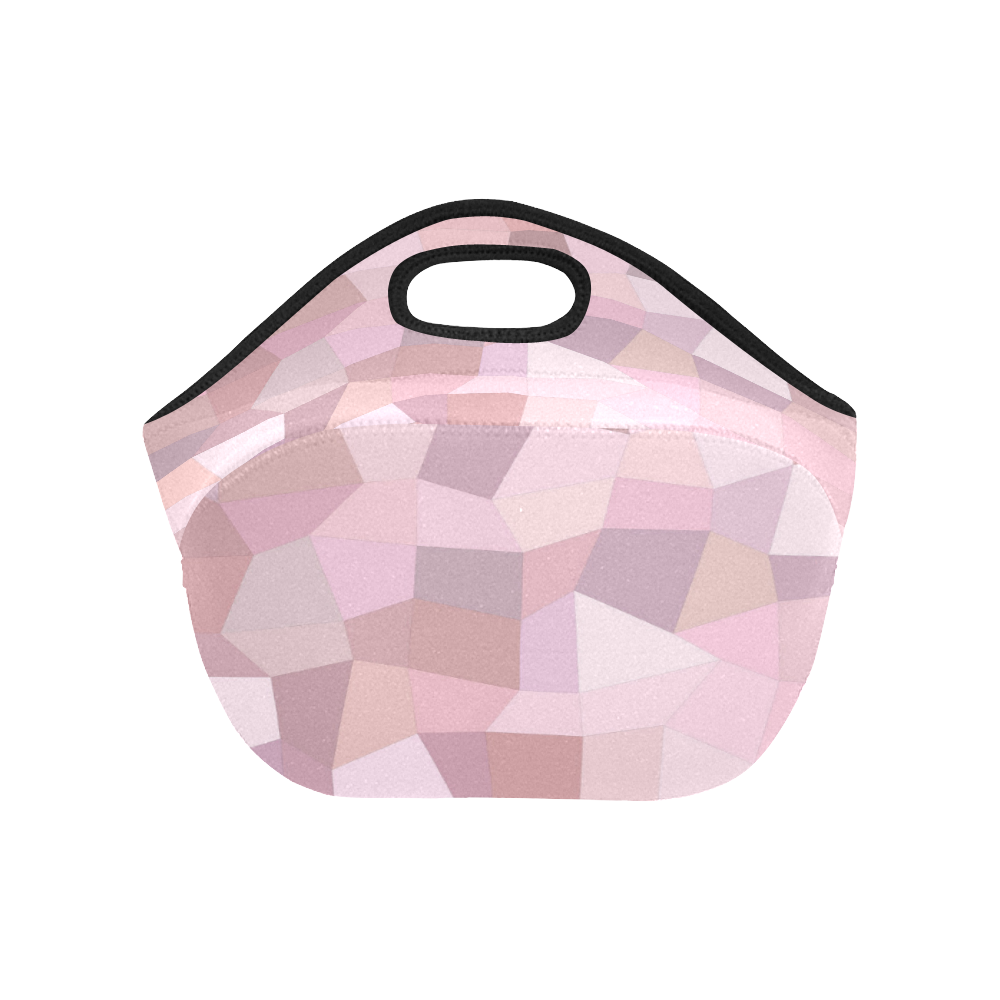 Pastel Pink Mosaic Neoprene Lunch Bag/Small (Model 1669)