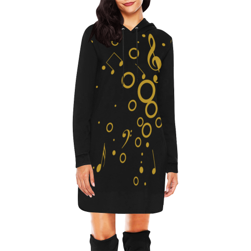 goldie All Over Print Hoodie Mini Dress (Model H27)