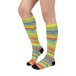 Rainbow Swirl Over-The-Calf Socks