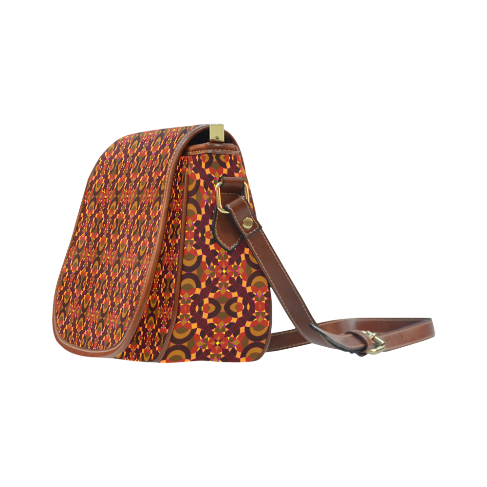brown pattern Saddle Bag/Large (Model 1649)