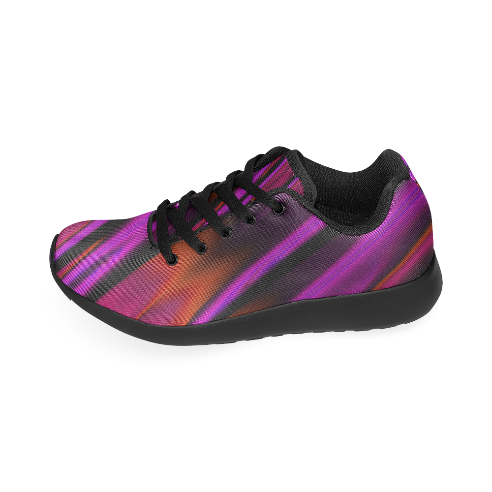 Sunset Waterfall Reflections Abstract Fractal Men's Running Shoes/Large Size (Model 020)