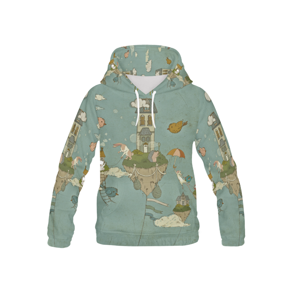 Vintage Floating Islands All Over Print Hoodie for Kid (USA Size) (Model H13)