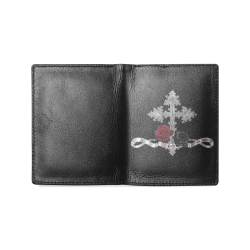 In Goth We Trust Men's Leather Wallet (Model 1612)