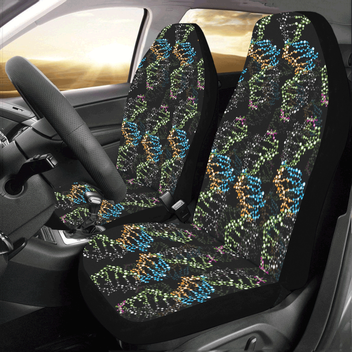 DNA pattern - Biology - Scientist Car Seat Covers (Set of 2)