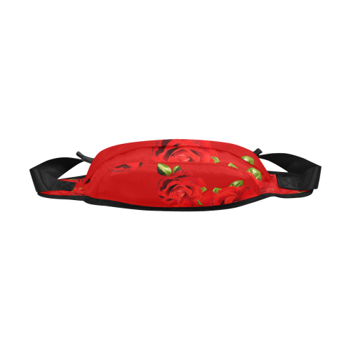 Fairlings Delight's Floral Luxury Collection- Red Rose Fanny Pack/Large 53086a2 Fanny Pack/Large (Model 1676)