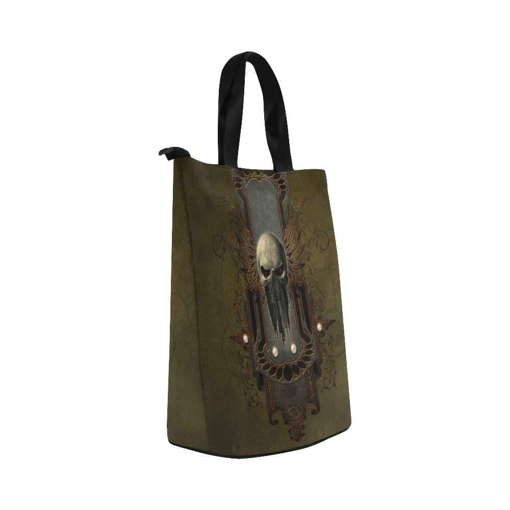 Awesome dark skull Nylon Lunch Tote Bag (Model 1670)