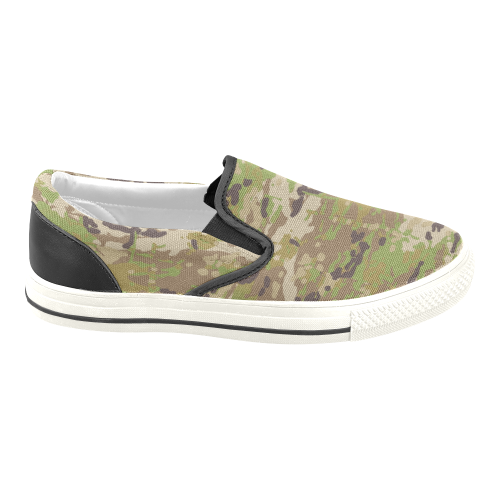 Multicam camouflage Men's Unusual Slip-on Canvas Shoes (Model 019)