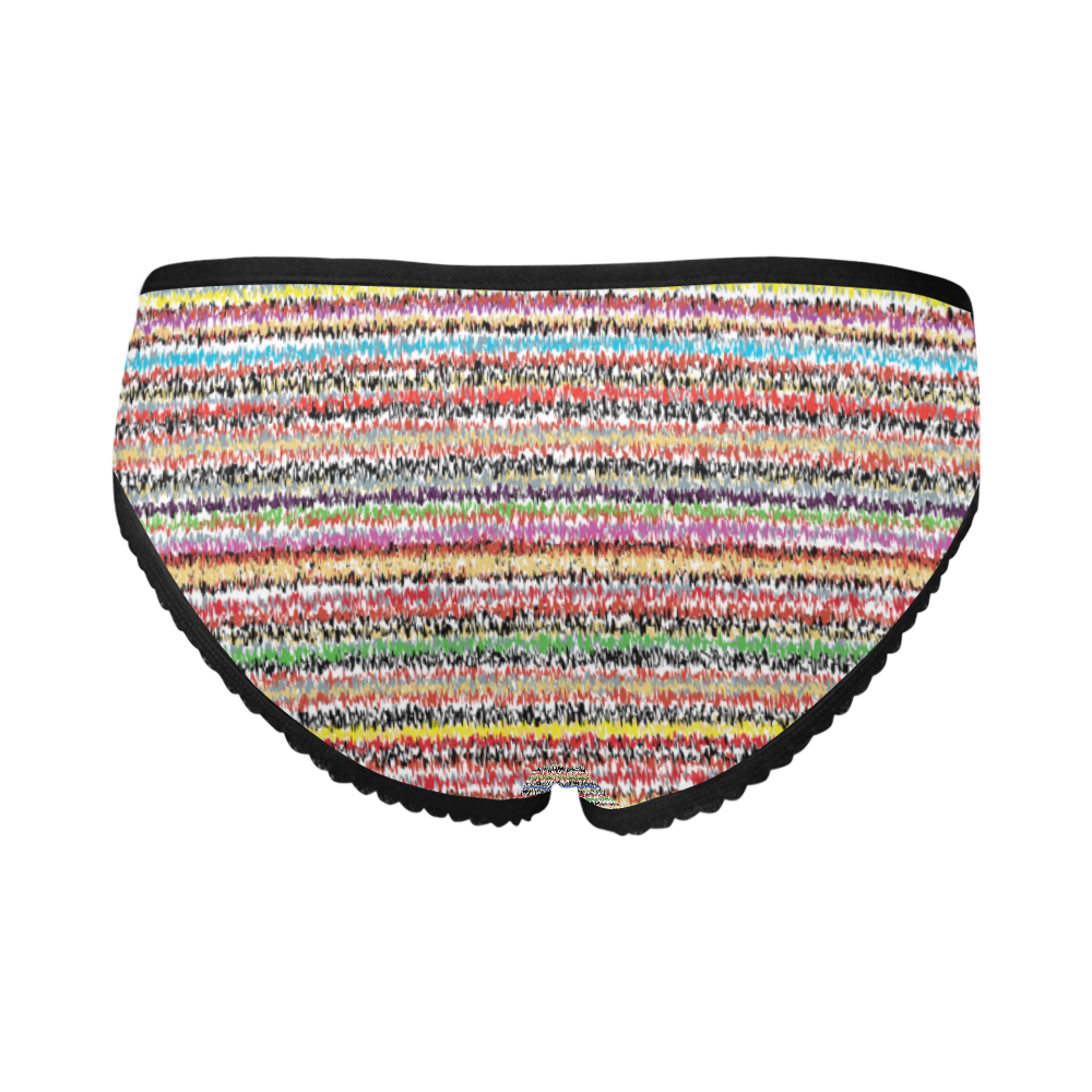 Patterns of colorful lines Women's All Over Print Girl Briefs (Model L14)