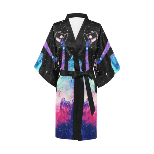 Droping Rainbow Kimono Robe