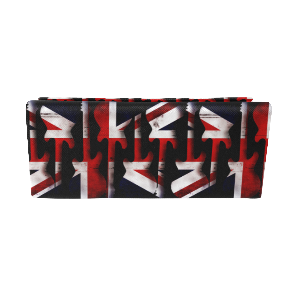 Union Jack British UK Flag Guitars Custom Foldable Glasses Case