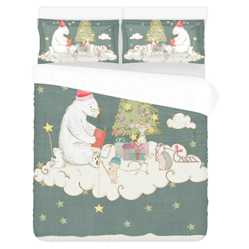 Cute Christmas Dreams 3-Piece Bedding Set