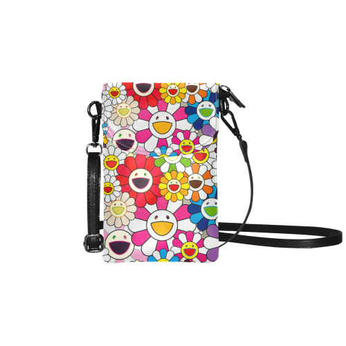 Smiley Flowers Small Cell Phone Purse (Model 1711)