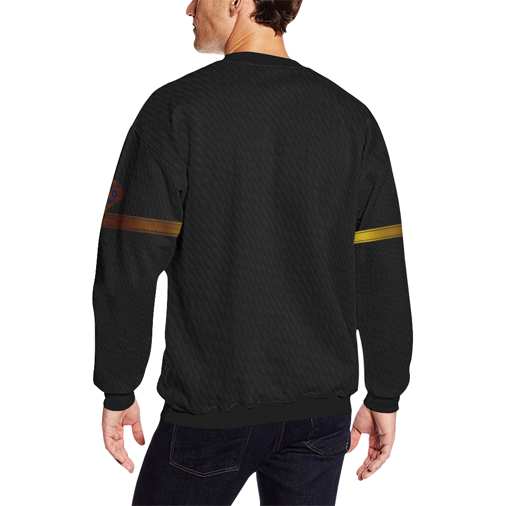 CROOKS AND FLAILS Men's Oversized Fleece Crew Sweatshirt (Model H18)