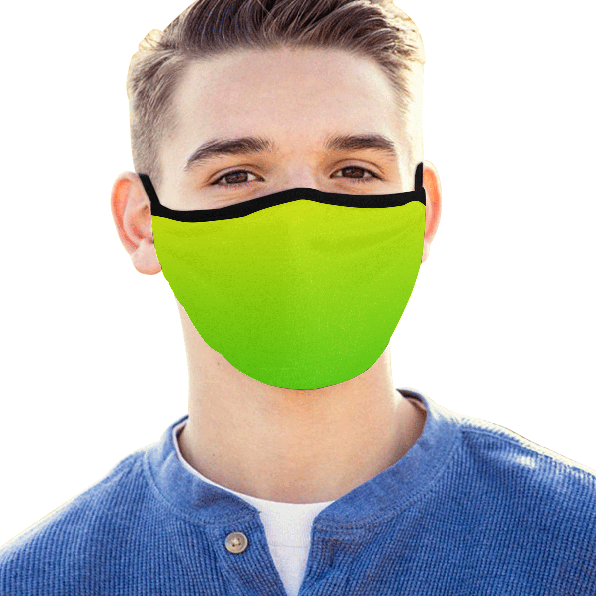Yellow and Green Ombre Mouth Mask