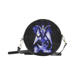 Baphomet Blue Gothic Darkstar Round Sling Bag (Model 1647)