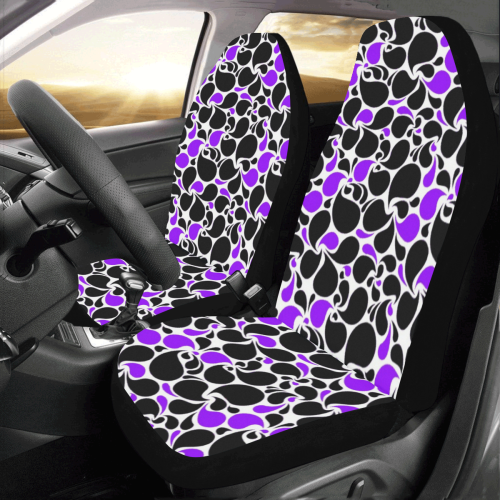 purple black paisley Car Seat Covers (Set of 2)