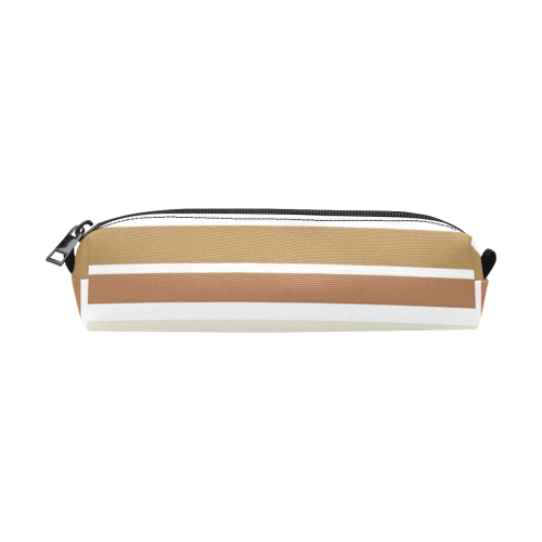 Gold Sienna Stripes Pencil Pouch/Small (Model 1681)
