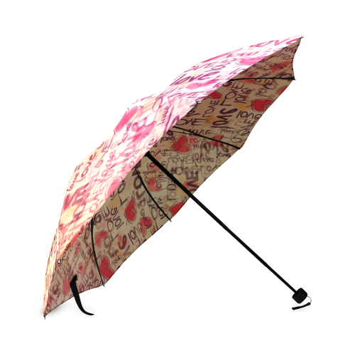 Love Pattern by K.Merske Foldable Umbrella (Model U01)
