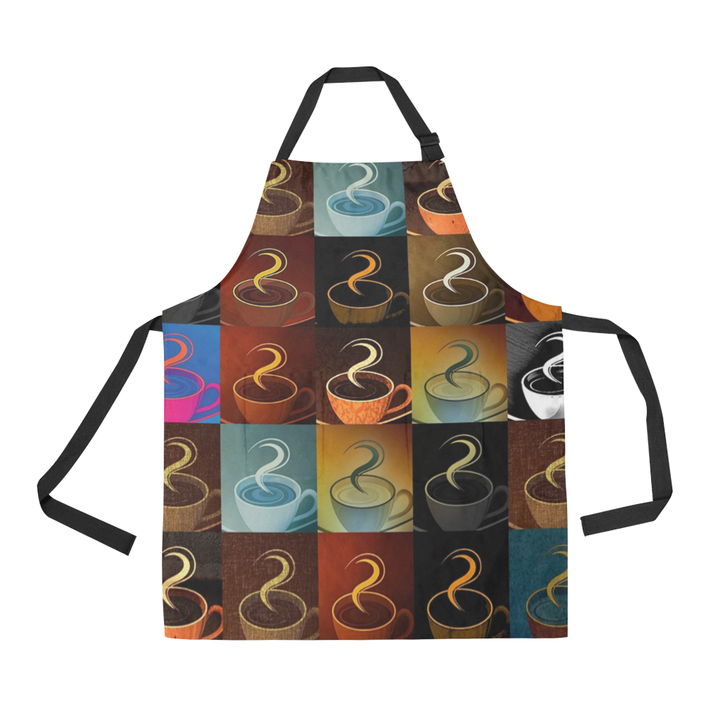 coffee cup montage All Over Print Apron