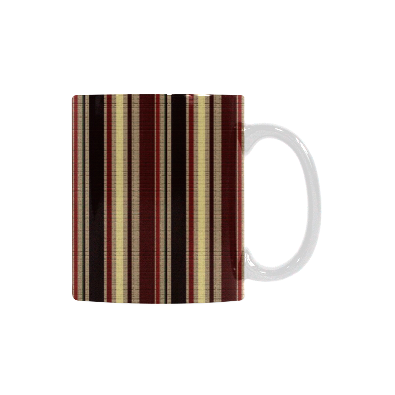 Dark textured stripes White Mug(11OZ)