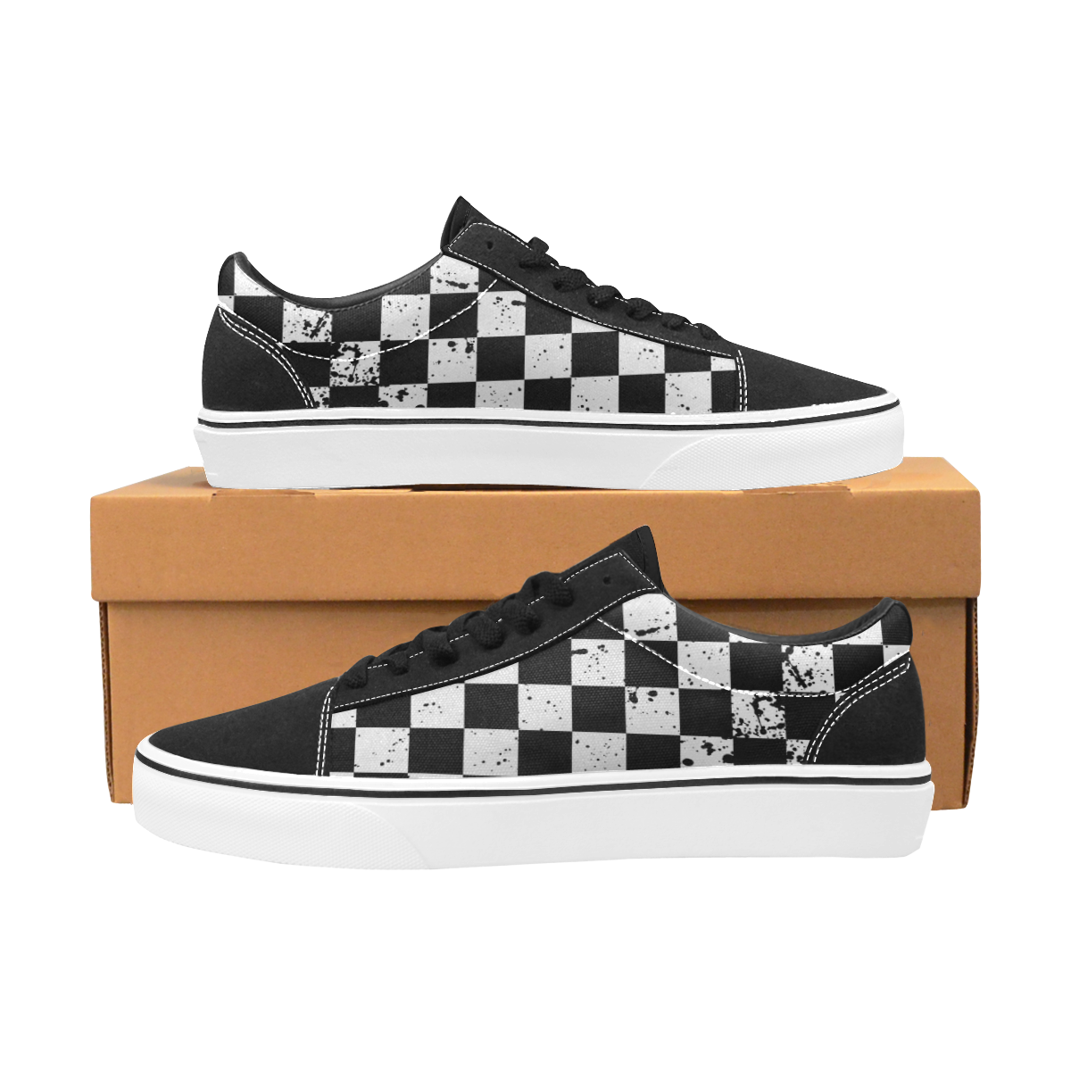 skate chess002 Women's Low Top Skateboarding Shoes (Model E001-2)