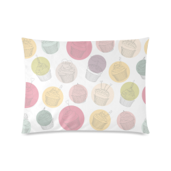 Colorful Cupcakes Custom Picture Pillow Case 20"x26" (one side)