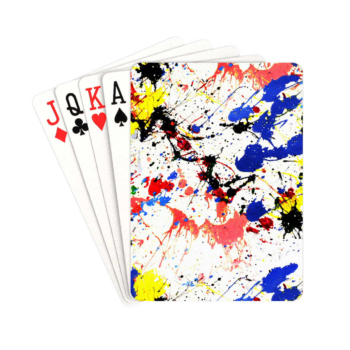 Blue and Red Paint Splatter Playing Cards 2.5"x3.5"