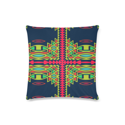 Distorted shapes on a blue background Custom Zippered Pillow Case 16"x16"(Twin Sides)