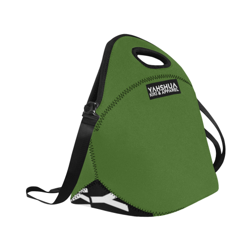Woman Lunch Bag Green Neoprene Lunch Bag/Large (Model 1669)