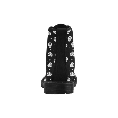 Star Skulls Martin Boots for Women (Black) (Model 1203H)