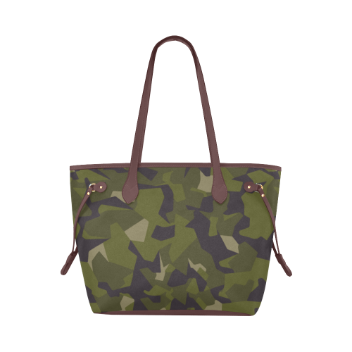 Swedish M90 woodland camouflage Clover Canvas Tote Bag (Model 1661)