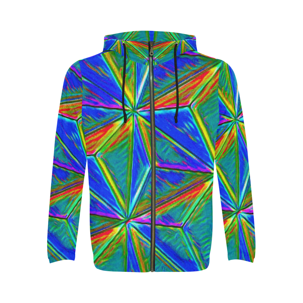 Vivid Life 1E  by JamColors All Over Print Full Zip Hoodie for Men (Model H14)