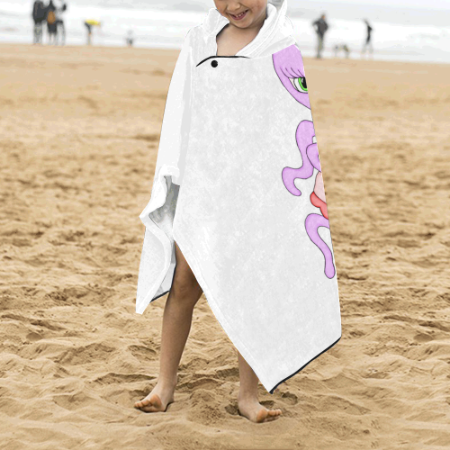 Octavia Octopus White Kids' Hooded Bath Towels