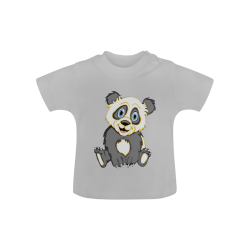 Smiling Panda Grey Baby Classic T-Shirt (Model T30)