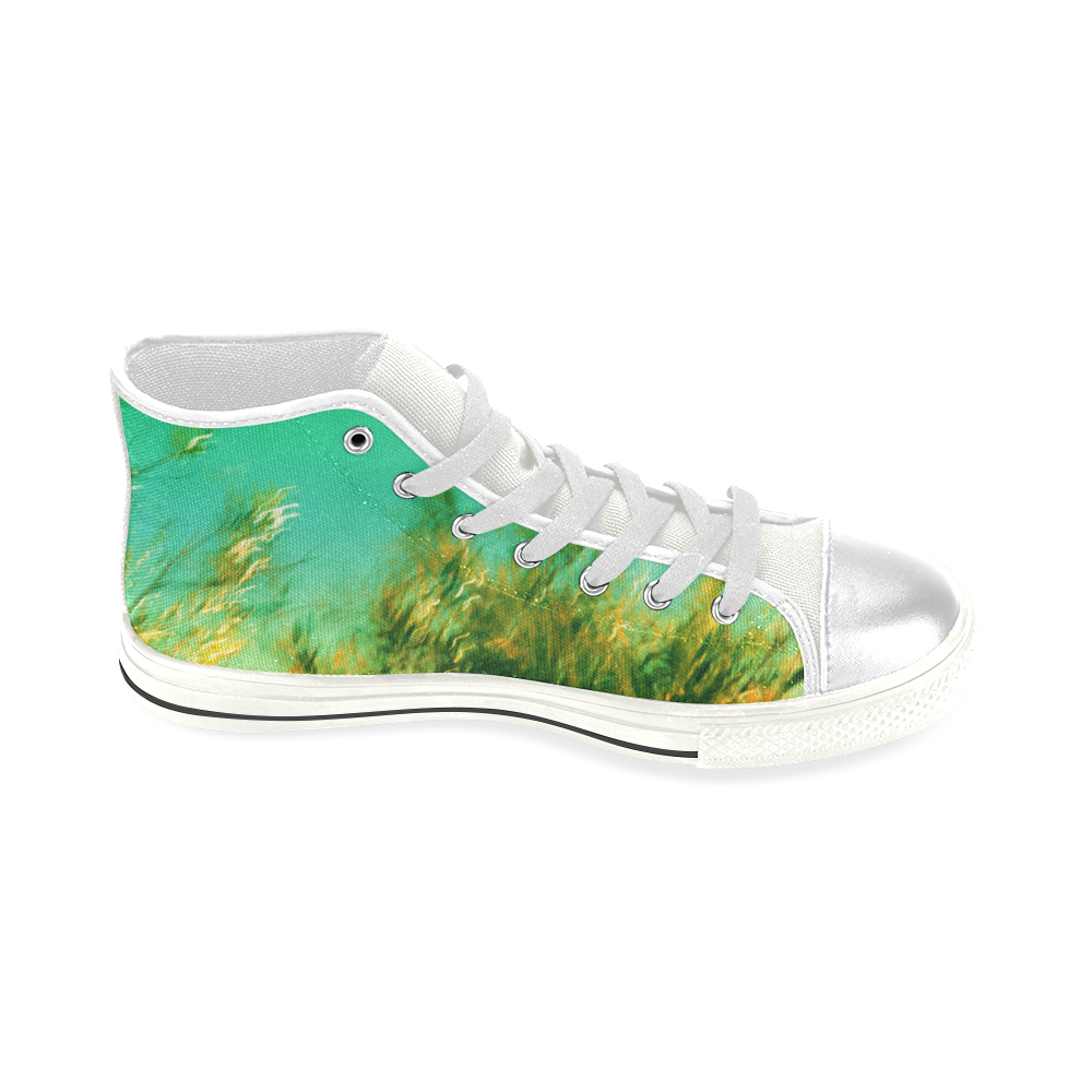 underwater feeling Women's Classic High Top Canvas Shoes (Model 017)