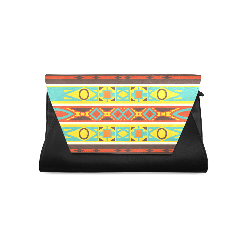 Ovals rhombus and squares Clutch Bag (Model 1630)