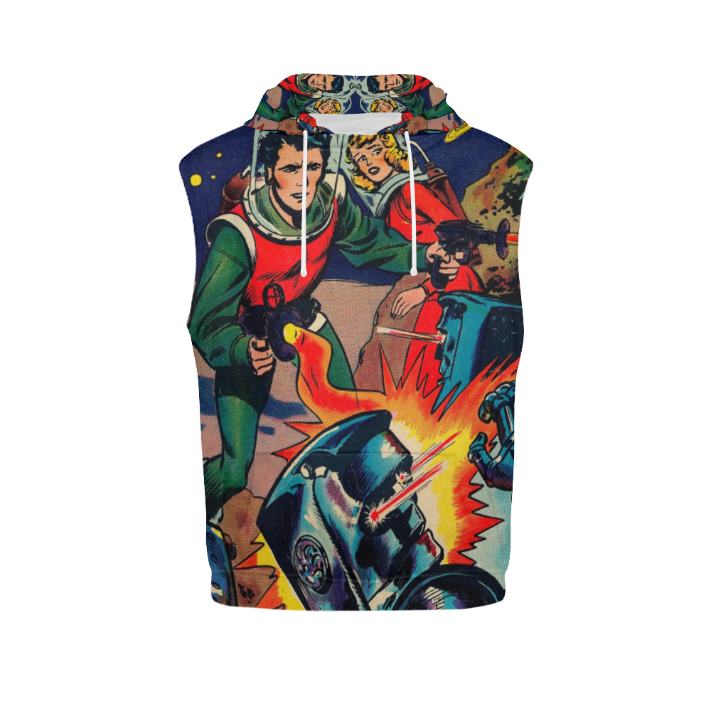 Battle in Space All Over Print Sleeveless Hoodie for Women (Model H15)