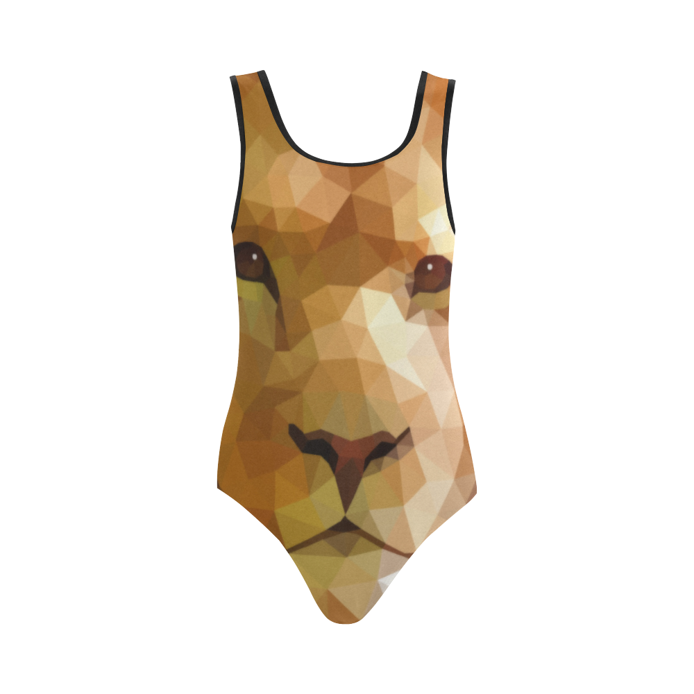 Polymetric Lion Vest One Piece Swimsuit (Model S04)