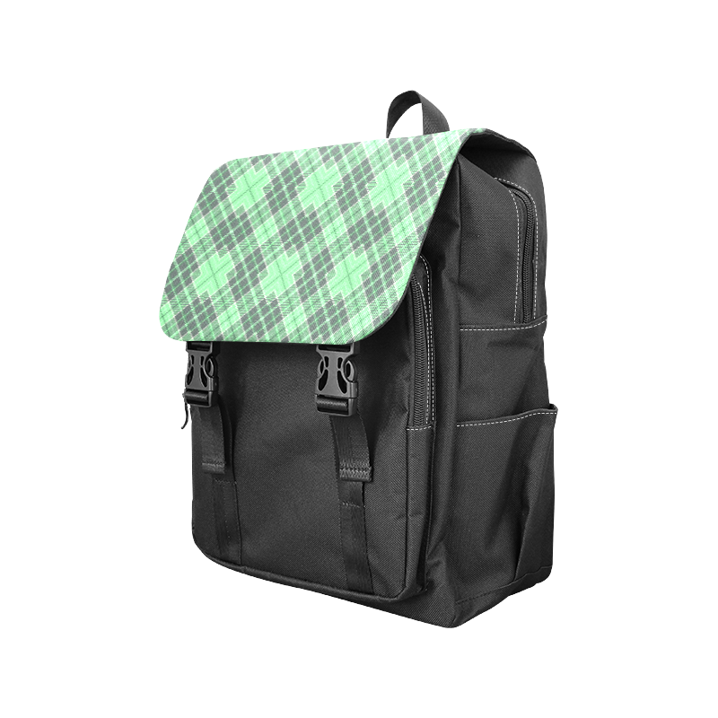 STRIPES LIGHT GREEN Casual Shoulders Backpack (Model 1623)