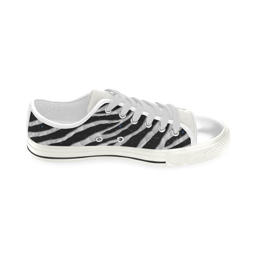 Ripped SpaceTime Stripes - White Men's Classic Canvas Shoes (Model 018)