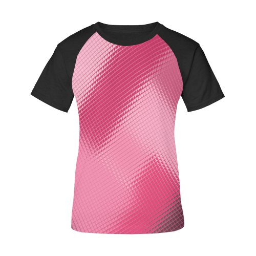 Pink by Artdream Women's Raglan T-Shirt/Front Printing (Model T62)