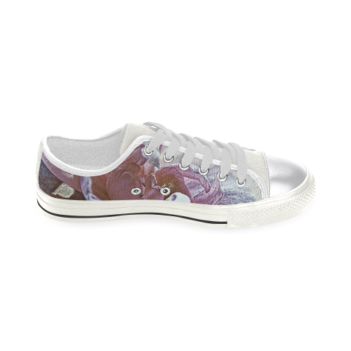 Impression Floral 10193 by JamColors Women's Classic Canvas Shoes (Model 018)