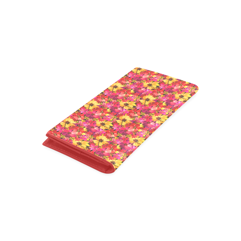 Flower Pattern Women's Leather Wallet (Model 1611)