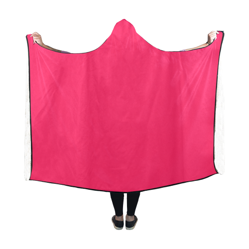 Solid Hot Pink Hooded Blanket 60''x50''