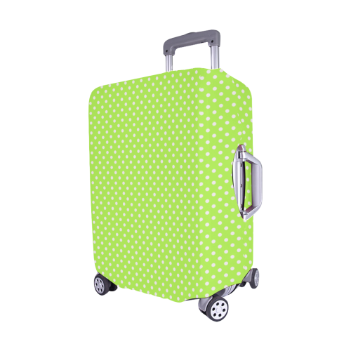 Mint green polka dots Luggage Cover/Medium 22"-25"